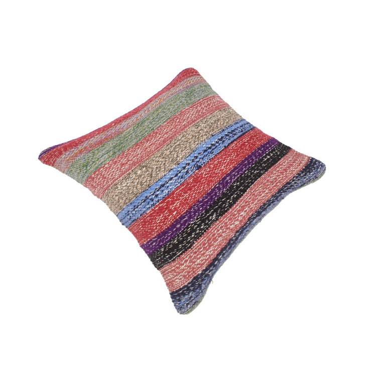 Bungalow Rose Striped Wool Throw Pillow Wayfair